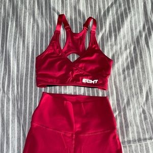 ECHT leggings and crop top matching set.